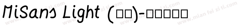 MiSans Light (正文)字体转换
